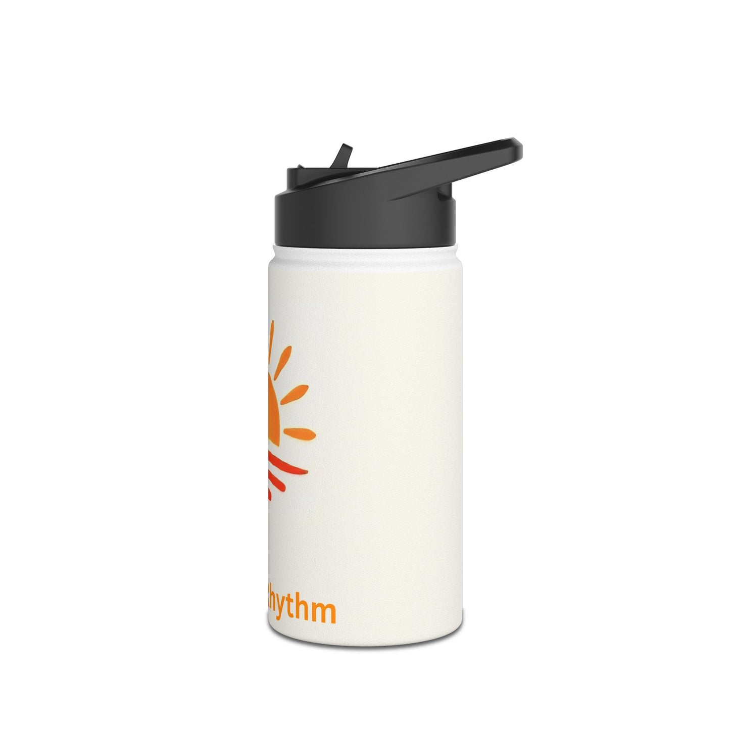 Morning Rhythm Stainless Steel Water Bottle — Sunrise Design, Insulated Travel Bottle